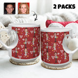 Valentine's Day Love Heart Mug 2 Packs Custom Photo Mugs