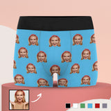 [Free Shipping in the US Super Fast]Personalized Men's All Over Print Boxer Briefs Custom Face Multicolor Underwear for Boyfriend Husband