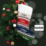 16.5in(L) Super Size-Custom Name Color Pattern Christmas Stocking