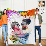 YesCustom Photo Gift Blanket - Custom Wedding Photo Blanket