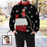 High Neck Pullover Hoodie Custom Face Christmas Santa Hoodie for Men