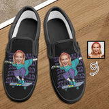 Custom Face Skateboarder Slip-on Canvas Shoes