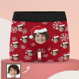 [Free Shipping in the US Super Fast]Personalized Men's All Over Print Boxer Briefs Custom Face Christmas Underwear for Boyfriend Husband