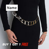 Buy 1 Get 1 Free-Custom Name Dress Belly Chain Waist Chain Bridesmaid Wedding Gifts