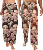 Custom Photo Pajama Pants for Couple Personalized Sleep Bottoms