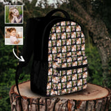 Custom Photo Printed Black Backpack Make Your Own Fun Design Casual Backpack