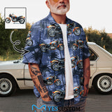 Custom Muscle Car Photo Hawaiian Shirt, Custom Up To 5 Photos, Gift For Car Lovers