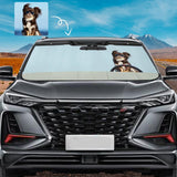 Custom Dog Face Driver Auto Sun Shade