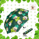 Custom Dog St. Patrick Shamrock Foldable Umbrella