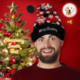 Custom Face Black&Red Christmas Santa Hat