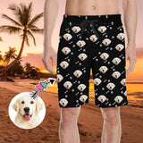 Custom Face Bones And Footprints Men's All Over Print Casual Shorts