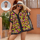 Custom Face Brindle Women's Bikini Swimsuit Cover Up