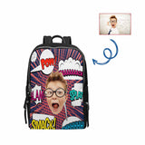 Custom Face Excited Schoolboy School Bag