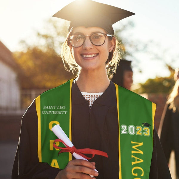 Custom Name Green Graduation Stoles Sash Class of 2024 Graduation Gift ...