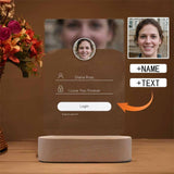 Custom Face&Name&Text Login Clear Acrylic Plaque