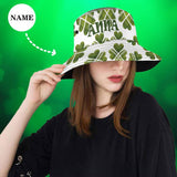 Custom Name Big Clover Unisex Bucket Boonie Hat