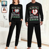 Custom Face Sweet Lover Sleepwear Personalized Slumber Party Couple Matching Pajamas