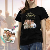 Custom Photo Shirt Blessing Family Women's All Over Print T-shirt Design Tee with Picture For Mum