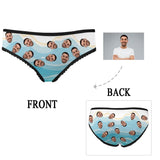 Personalized Face Women's Underwear Custom Water Surface Women's All Over Print High-cut Briefs